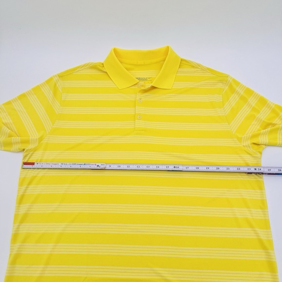 Nike Tour Performance Polo Shirt Mens XL Yellow  Short Sleeve Golf DRIFIT - Picture 9 of 10